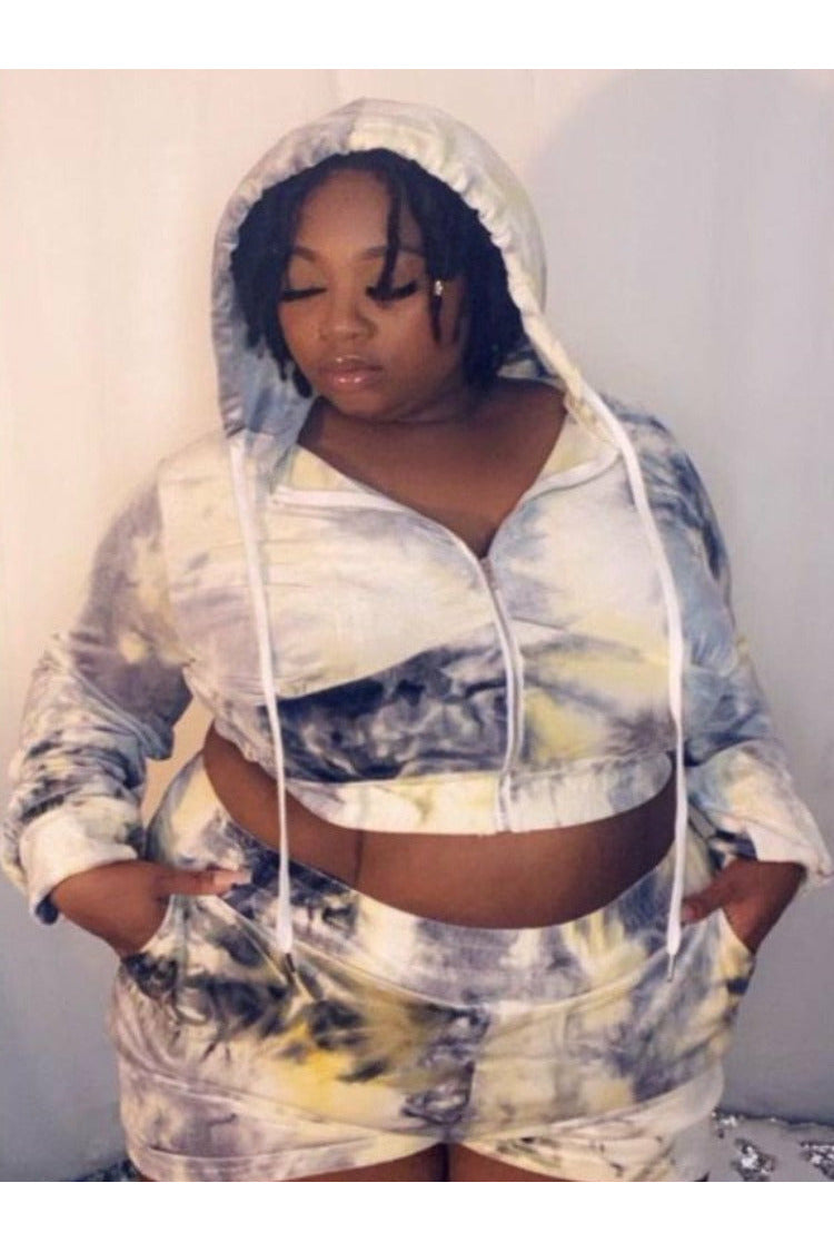 Let's get busy plus size short set - Nore's Fashion