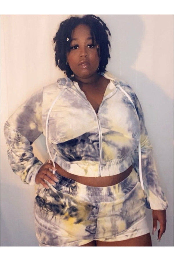 Let's get busy plus size short set - Nore's Fashion