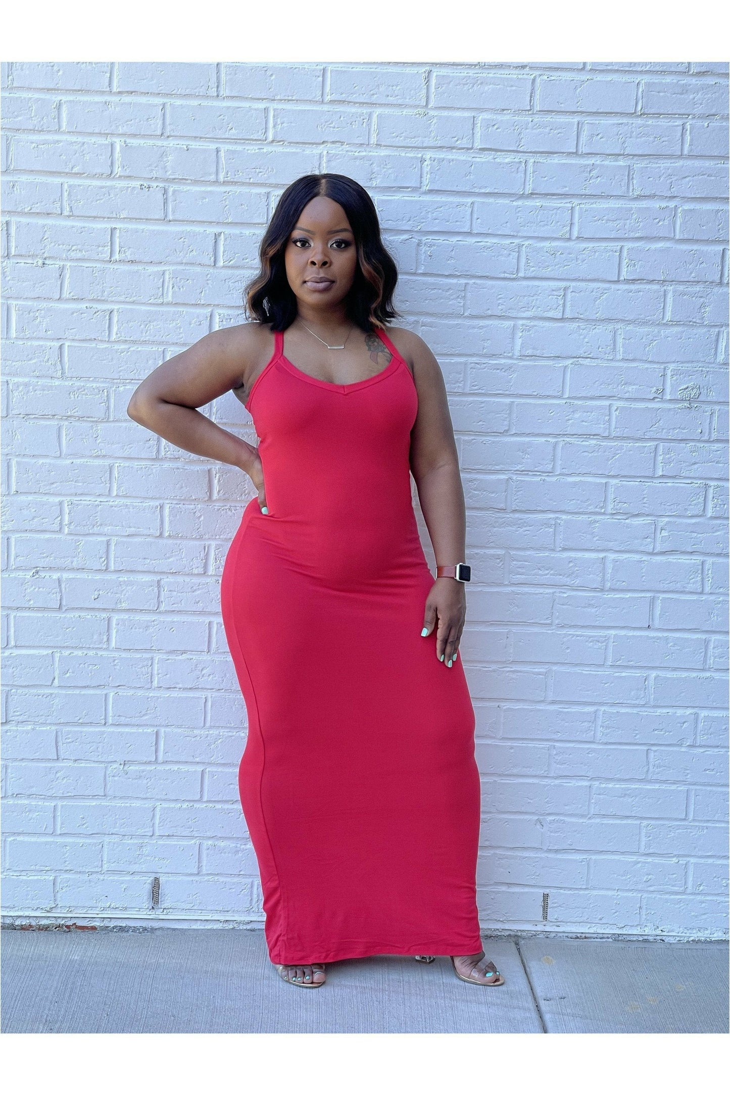 Foolin' Around Racerback Maxi Dress - Nore's Fashion