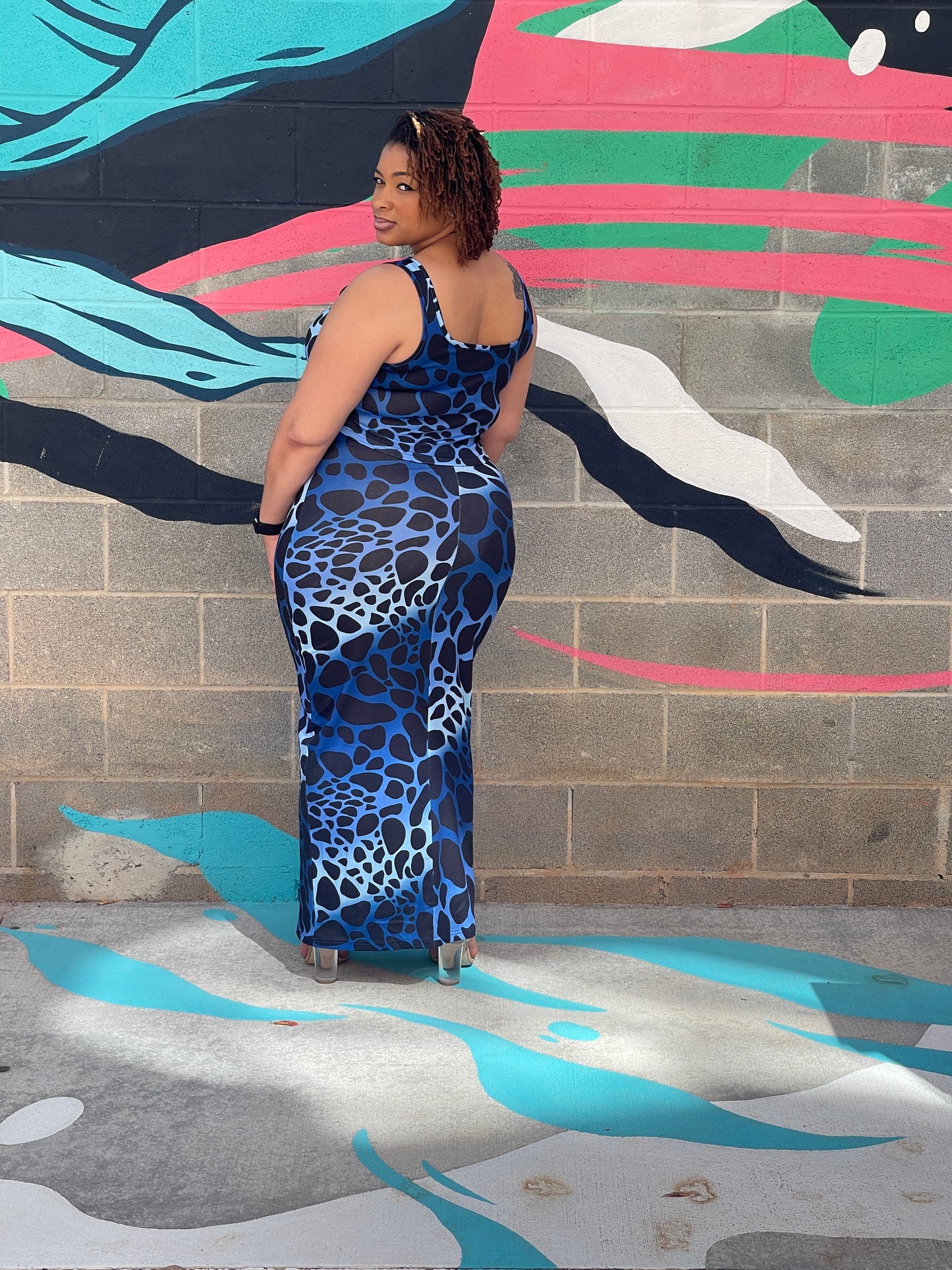 Leopard Print Plus Size Skirt Set