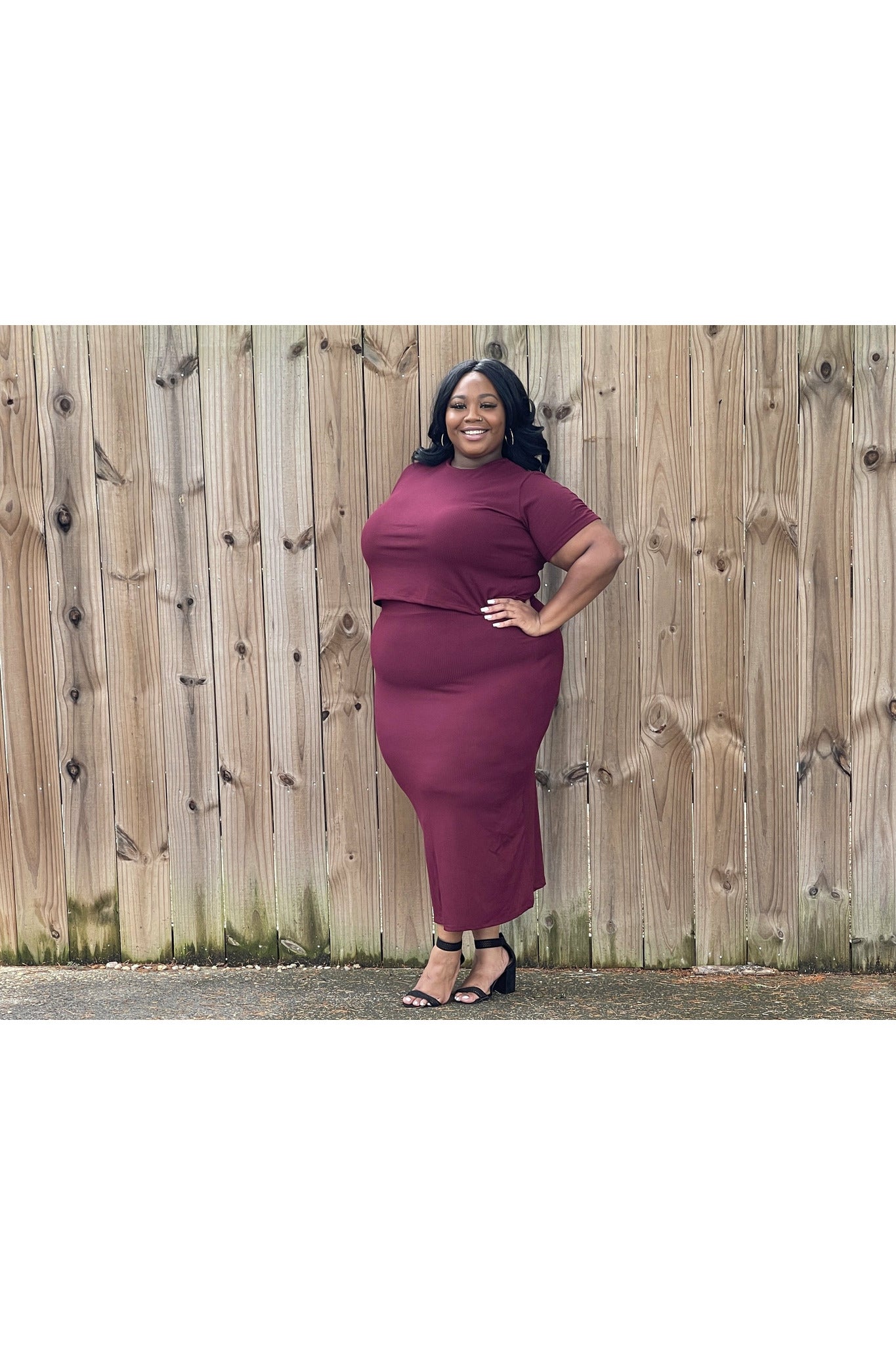 Don't Hurt 'Em Kmccall Plus Size Skirt Set - Nore's Fashion