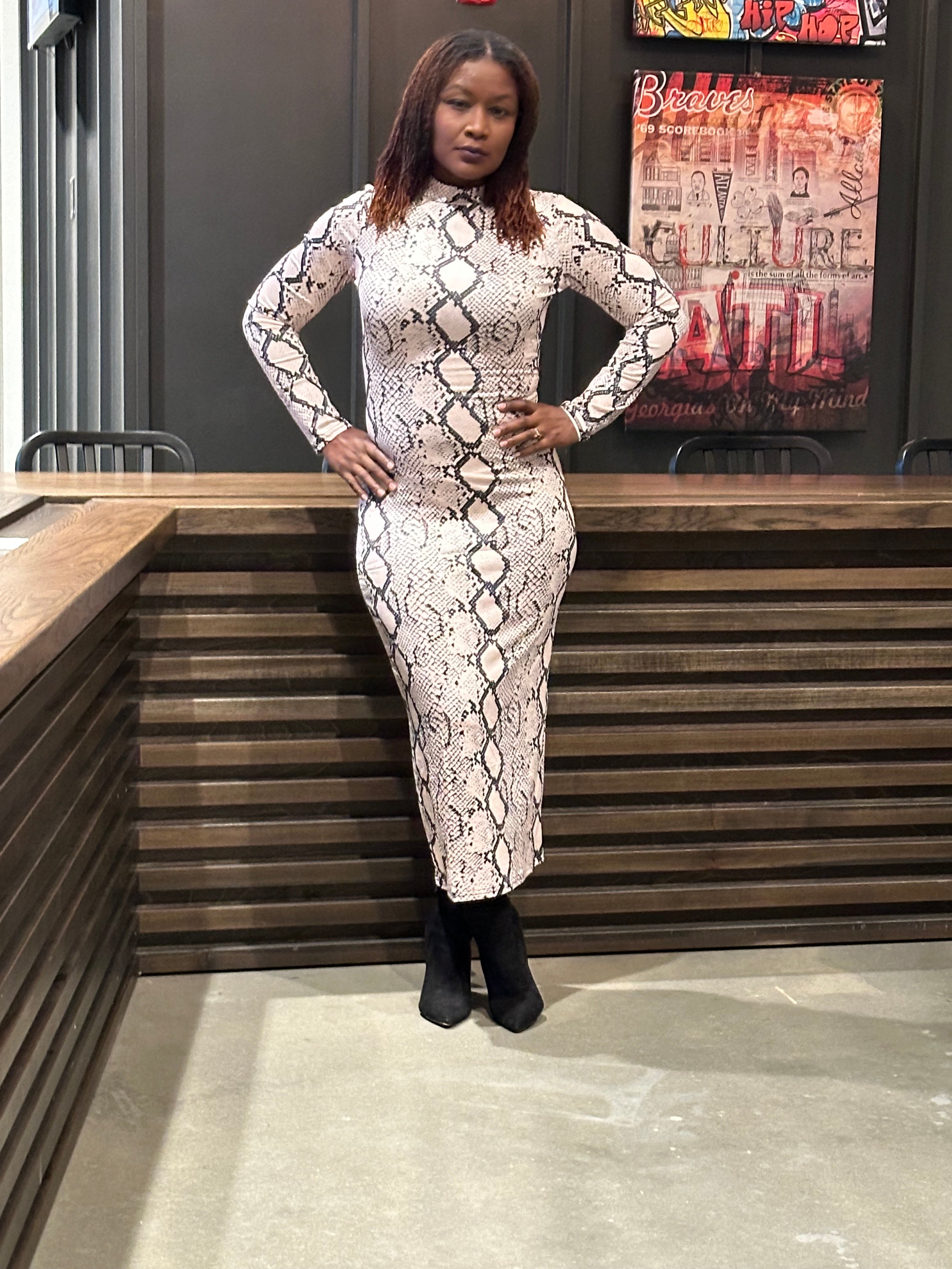 Snake Print Dress