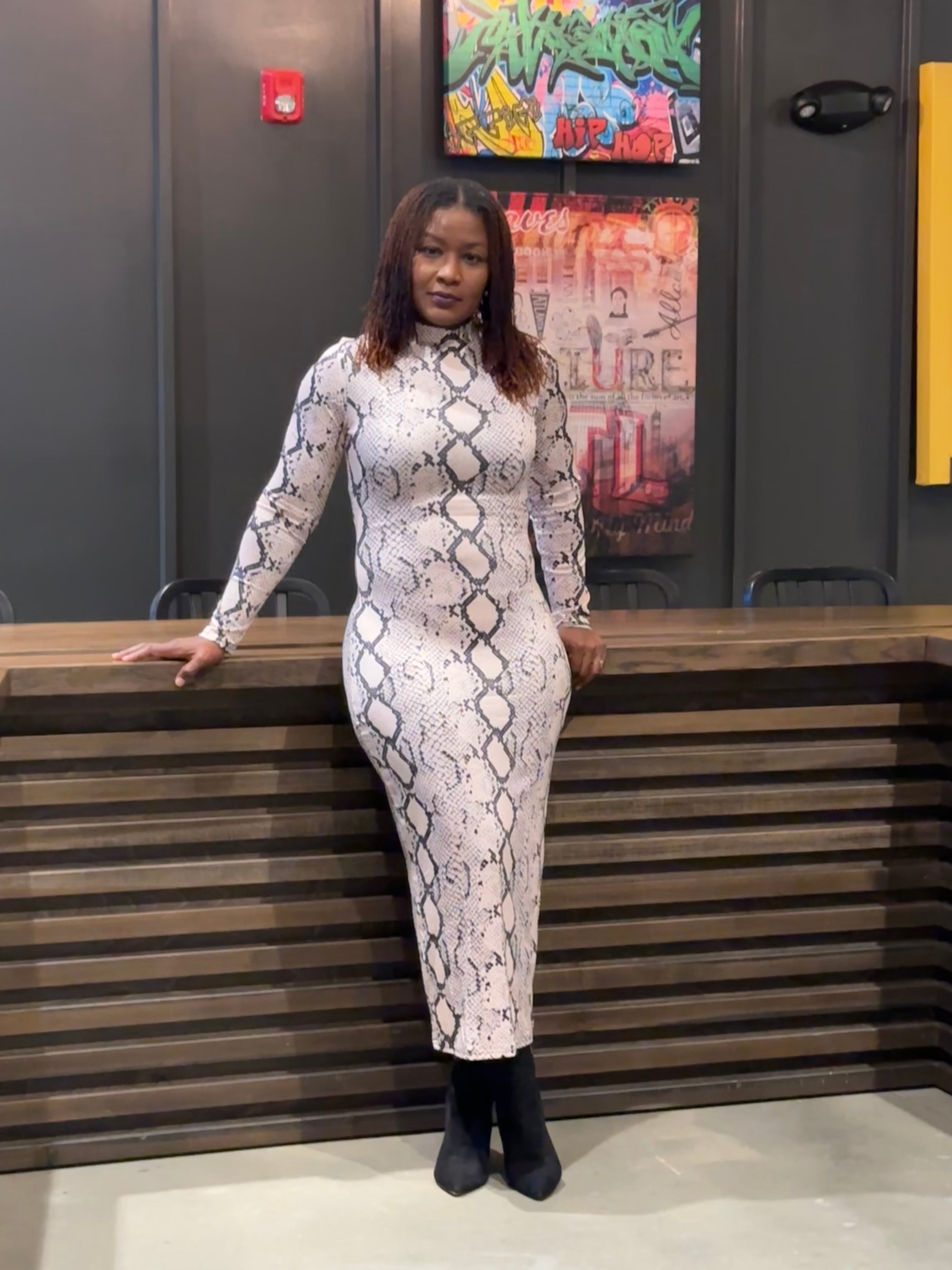 Snake Print Dress