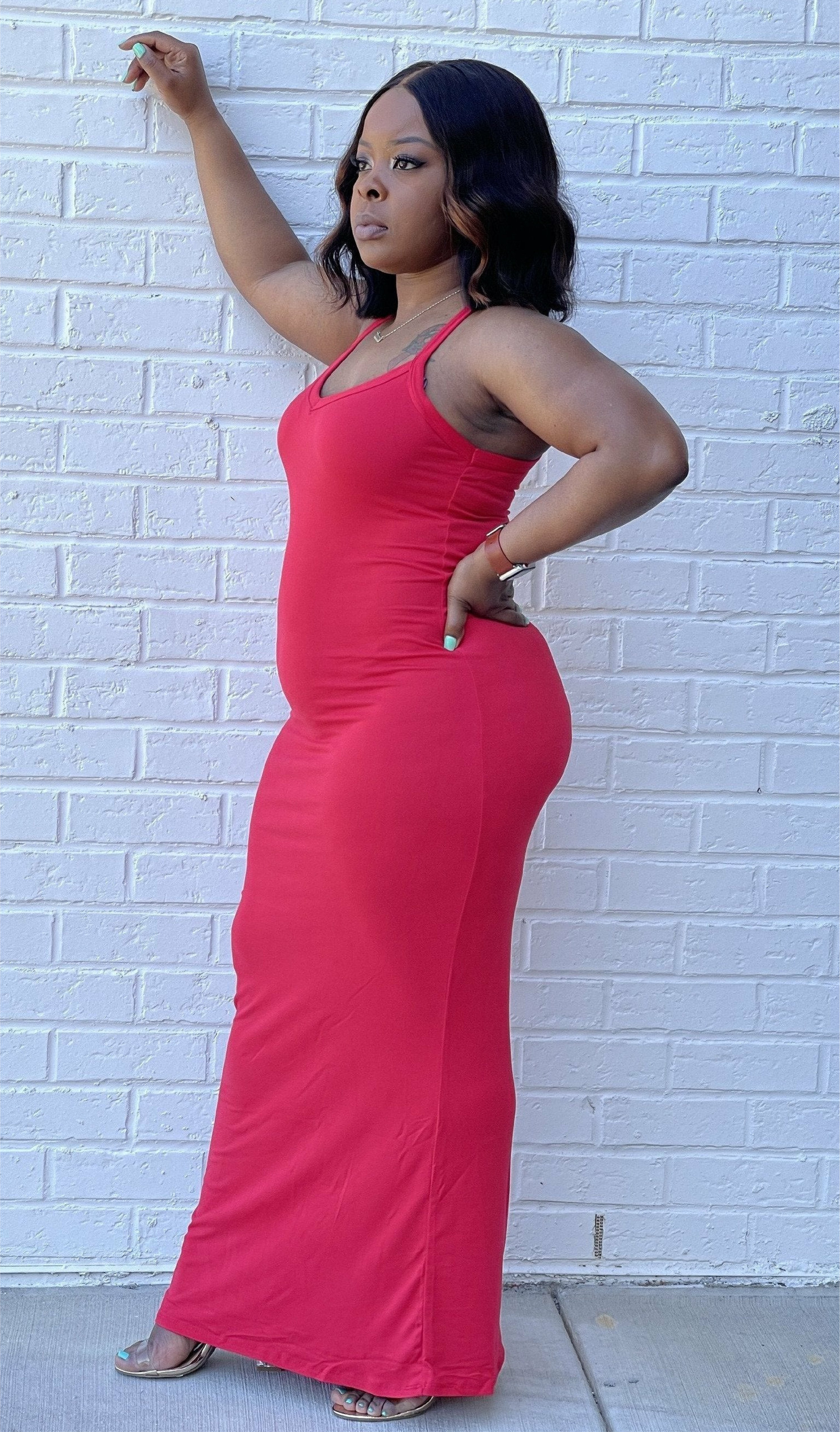 Foolin' Around Racerback Maxi Dress