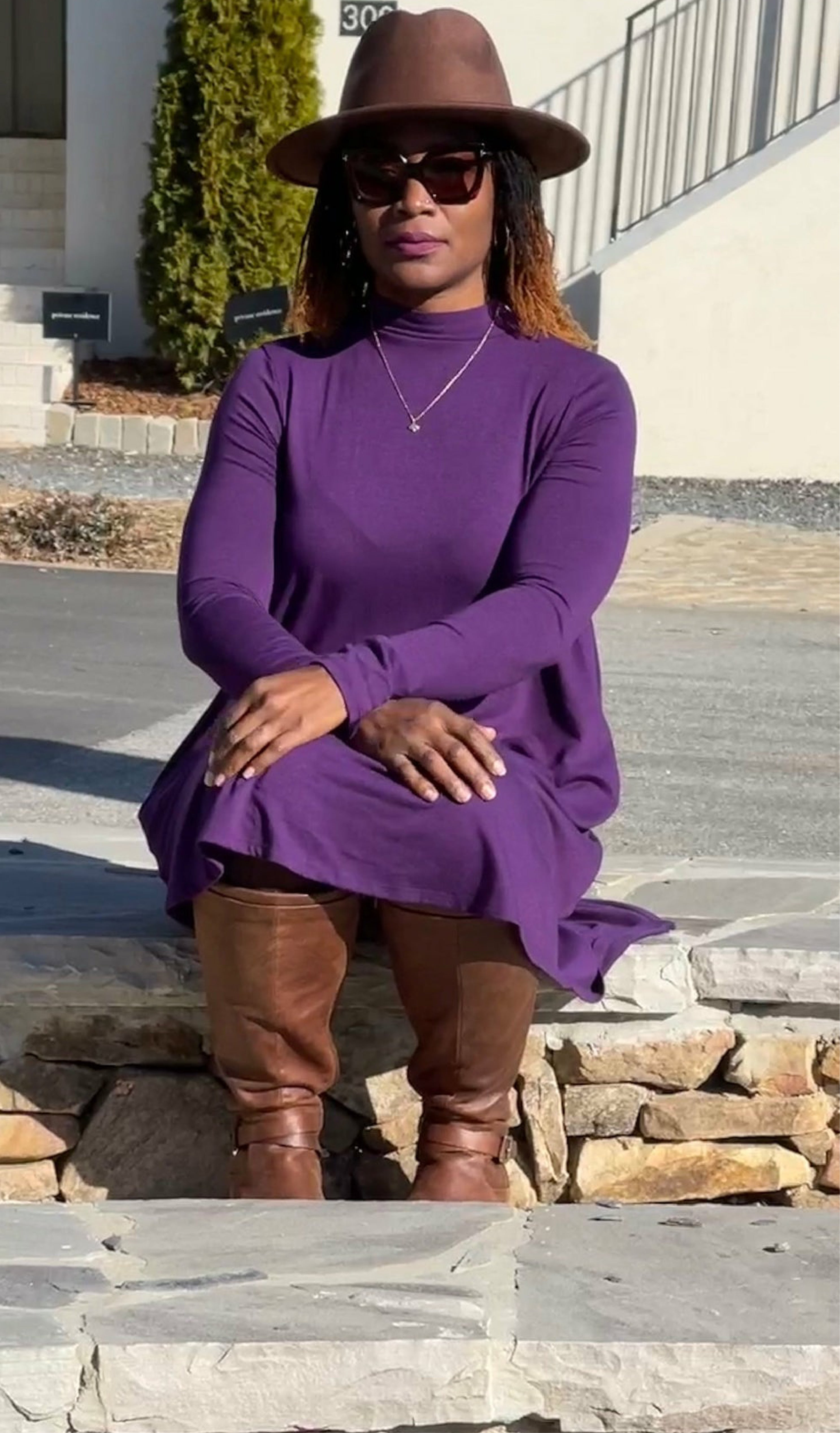 Hype Like Chearl Mock Neck Dress