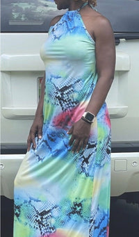 Elaine Multicolor Halter Dress