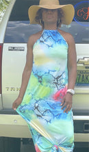 Elaine Multicolor Halter Dress