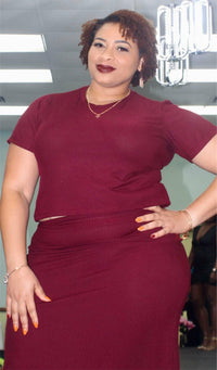 Don't Hurt 'Em Kmccall Plus Size Skirt Set