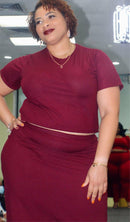 Don't Hurt 'Em Kmccall Plus Size Skirt Set