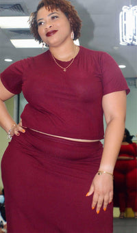 Don't Hurt 'Em Kmccall Plus Size Skirt Set