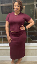 Don't Hurt 'Em Kmccall Plus Size Skirt Set