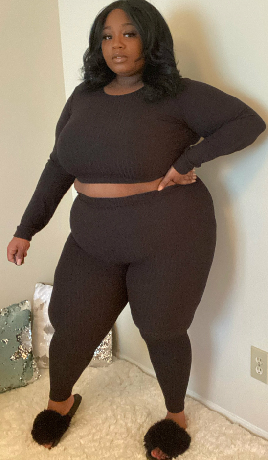 BLACK COFFEE 2pc PLUS SIZE SET
