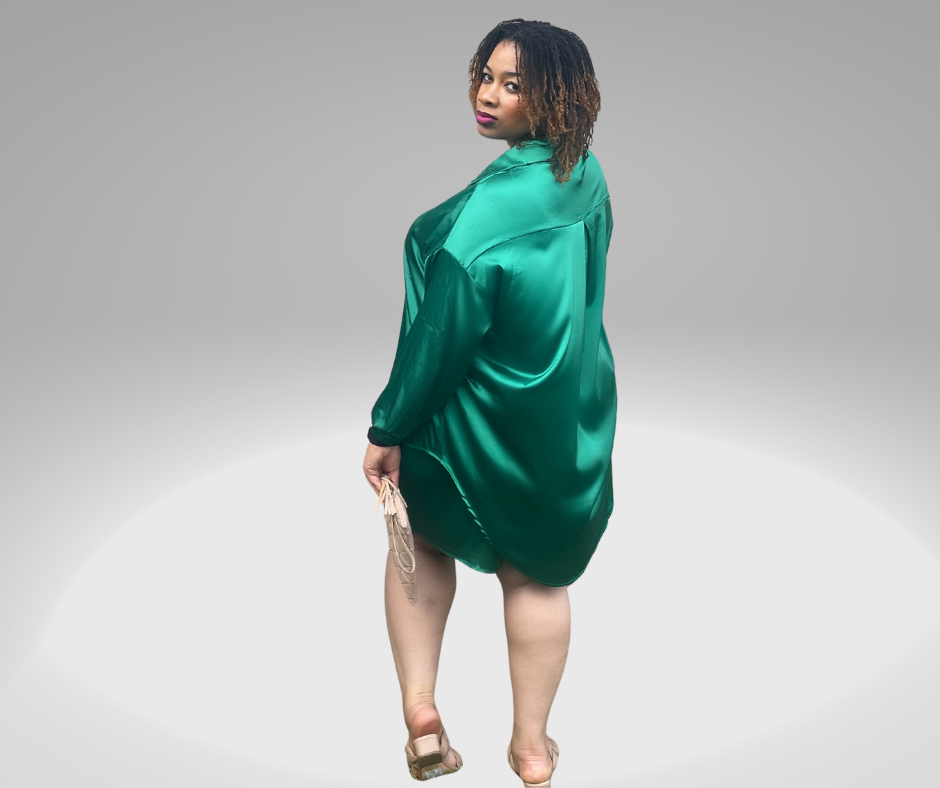 2pc Plus Size Satin Set