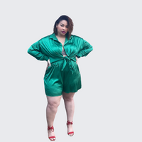 2pc Plus Size Satin Set