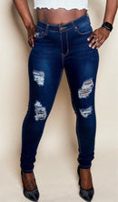 Don't be mistaken dark denim jeans