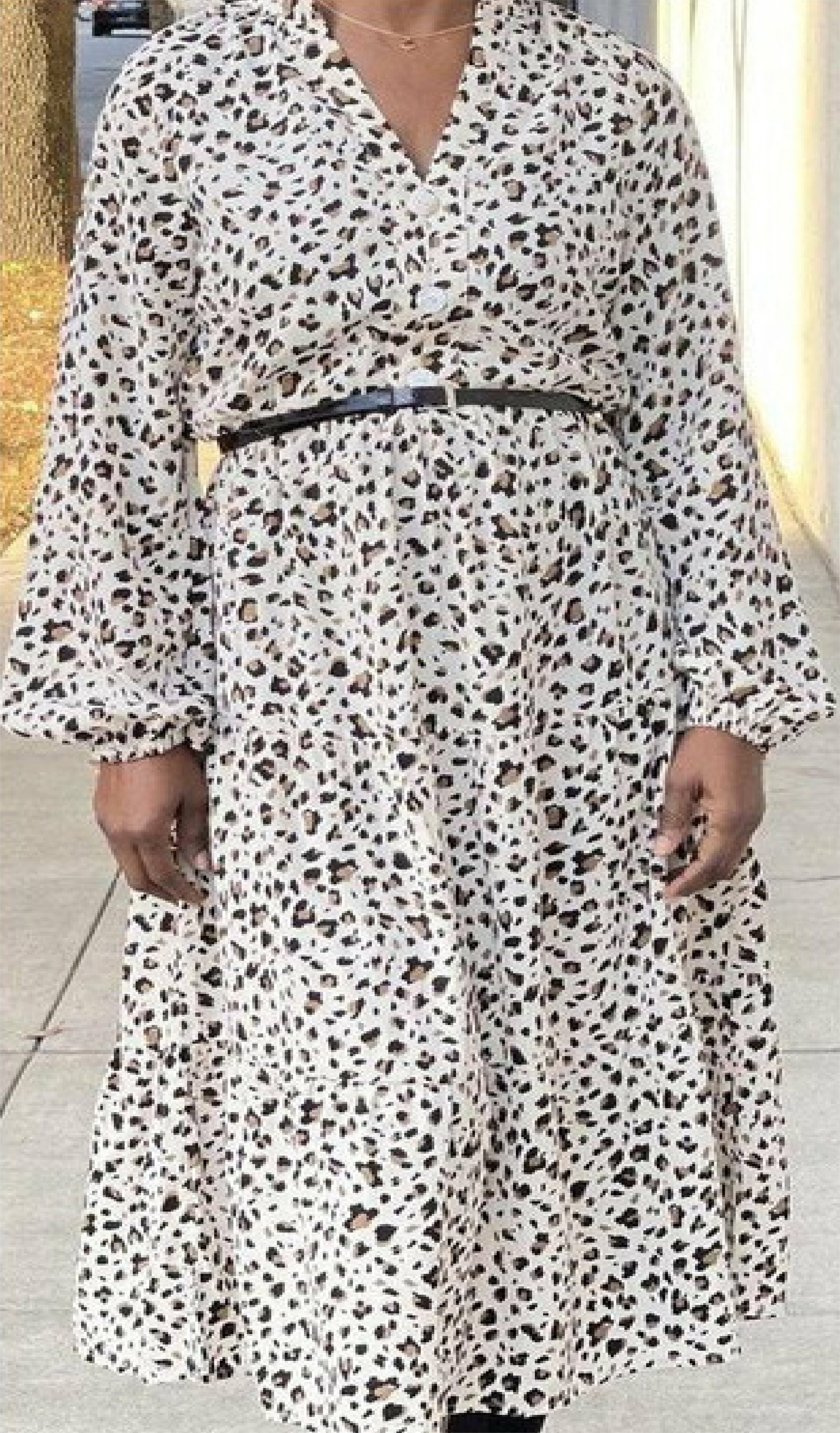 Beloved Almedia Leopard Print Dress