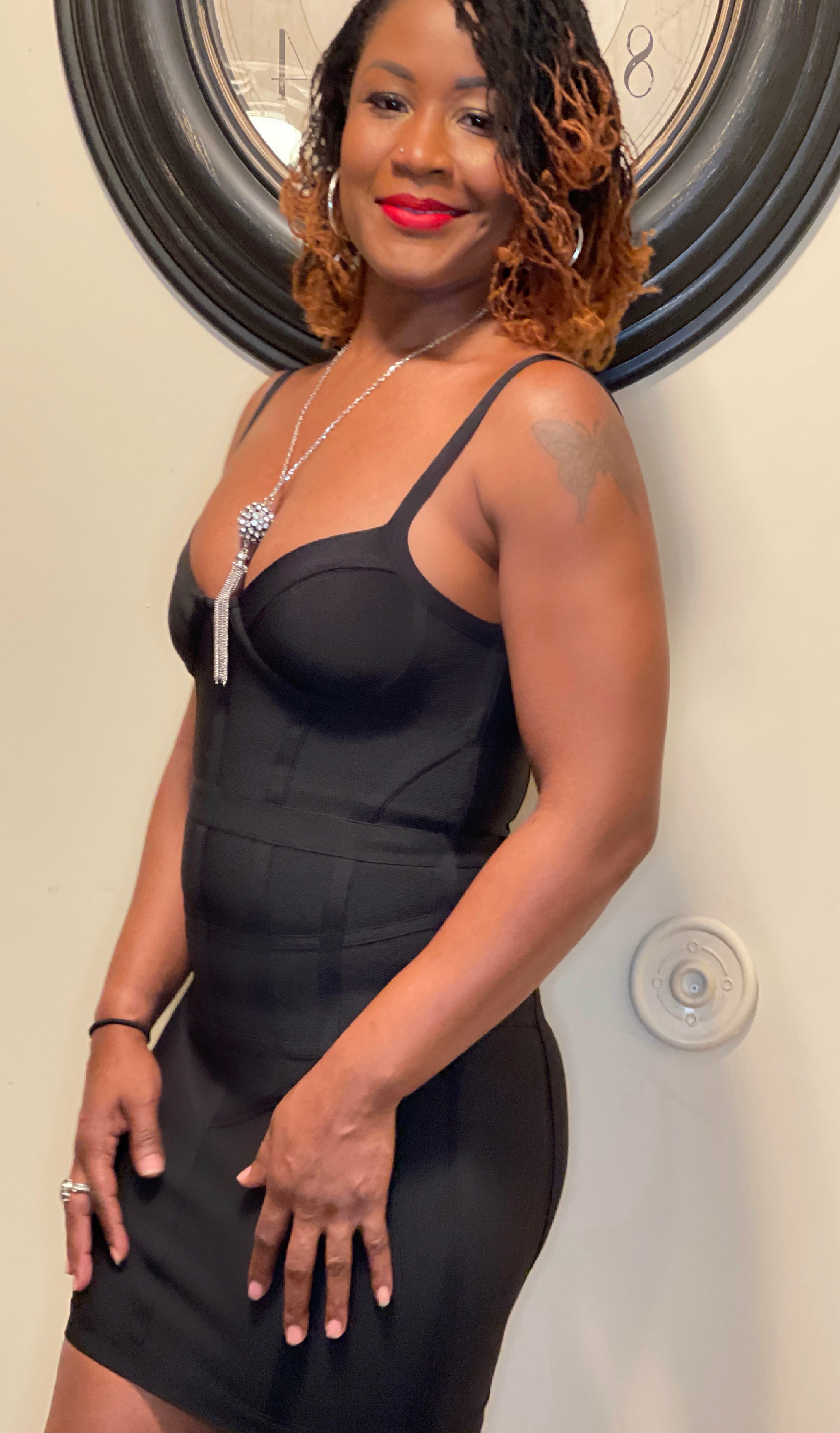 Tan's Fitted Sexy Dress