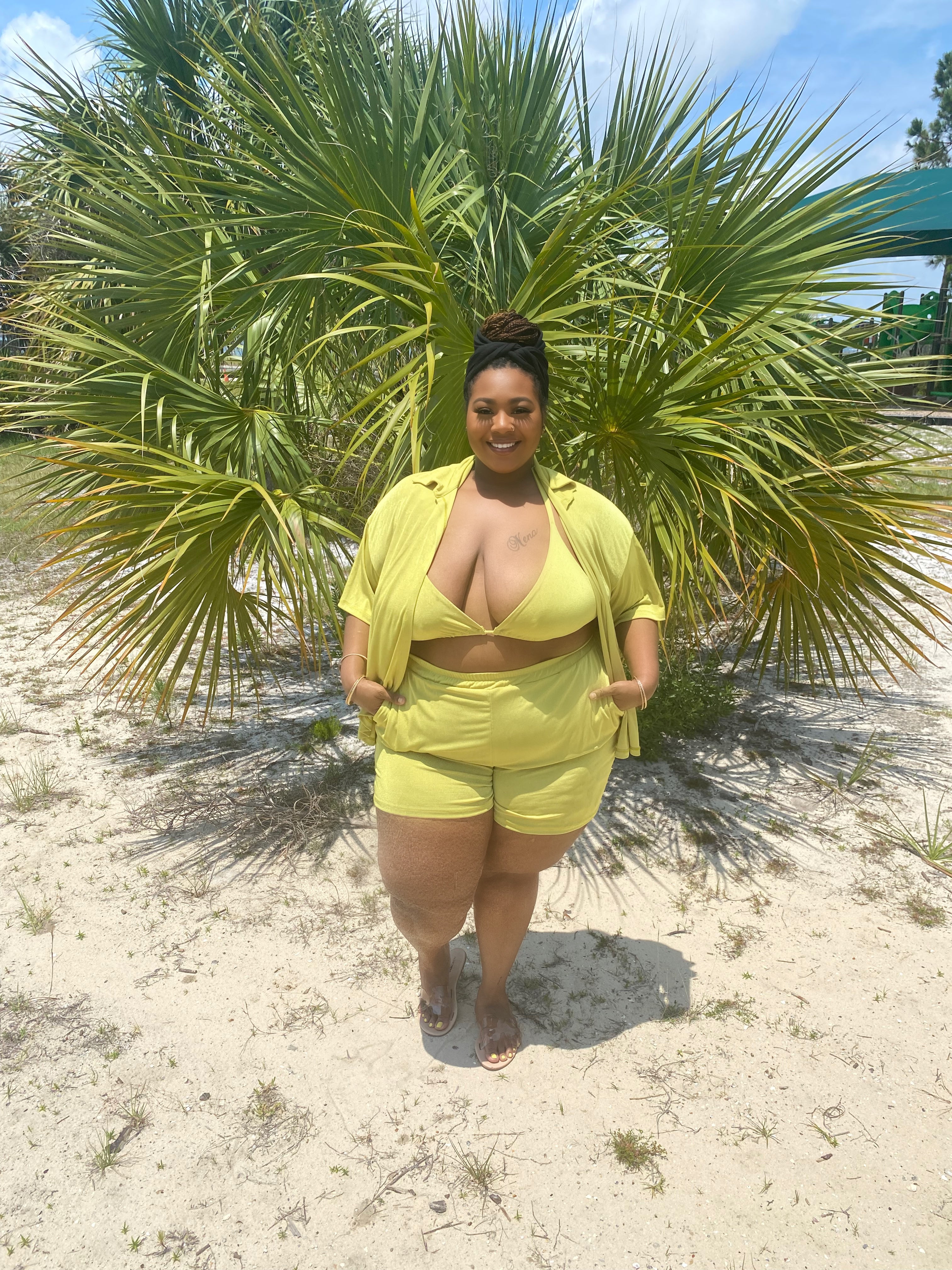 Nena 3pc Plus Size Short Set