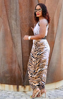 Lizzy Leopard Print Plus Size Jumpsuit