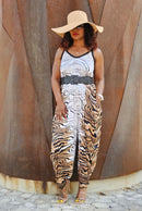 Lizzy Leopard Print Plus Size Jumpsuit