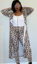 Classy Annie J 2pc Leopard Print Cardigan Set