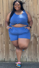 Christine 2 pc plus size short set