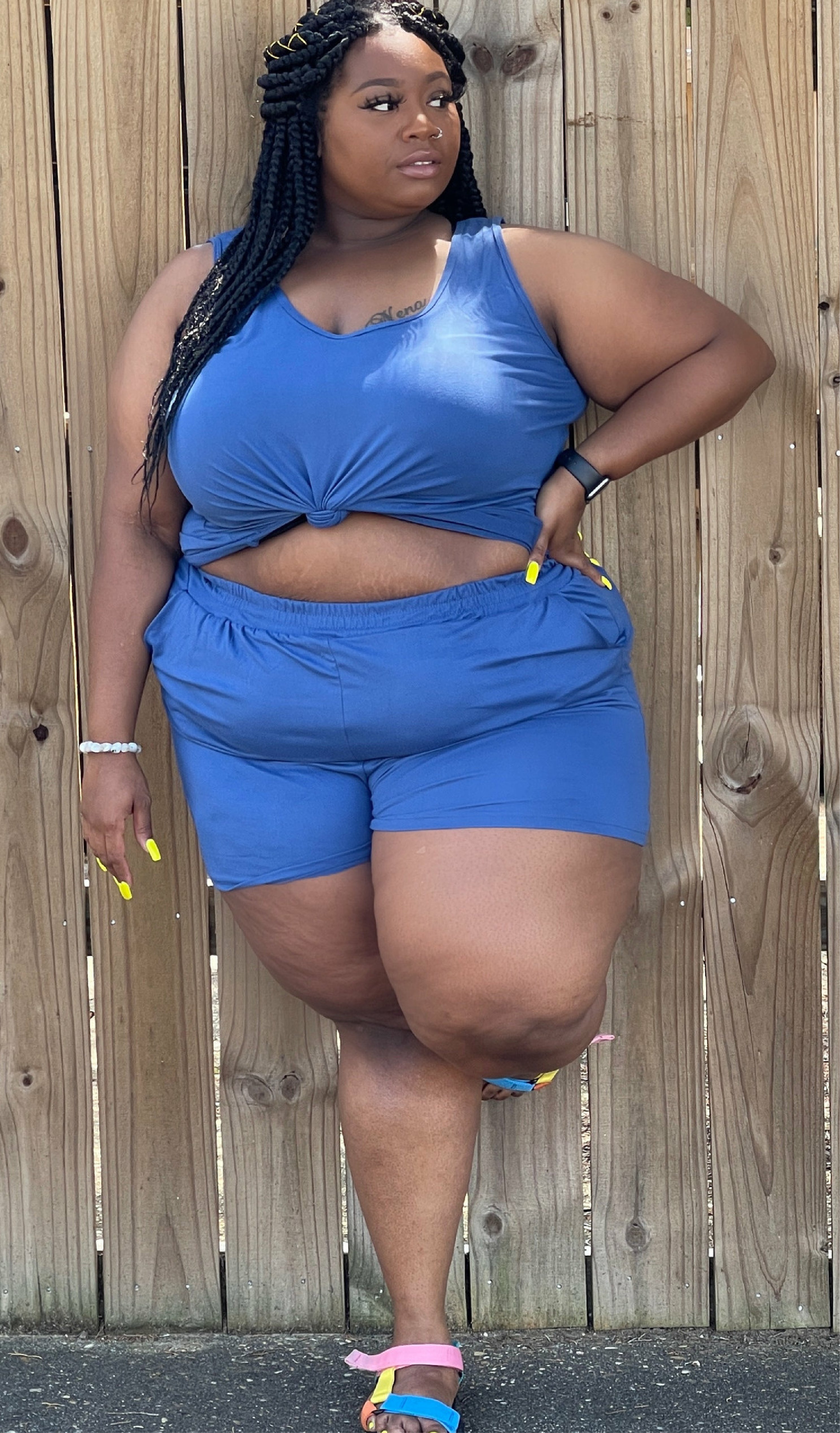 Christine 2 pc plus size short set