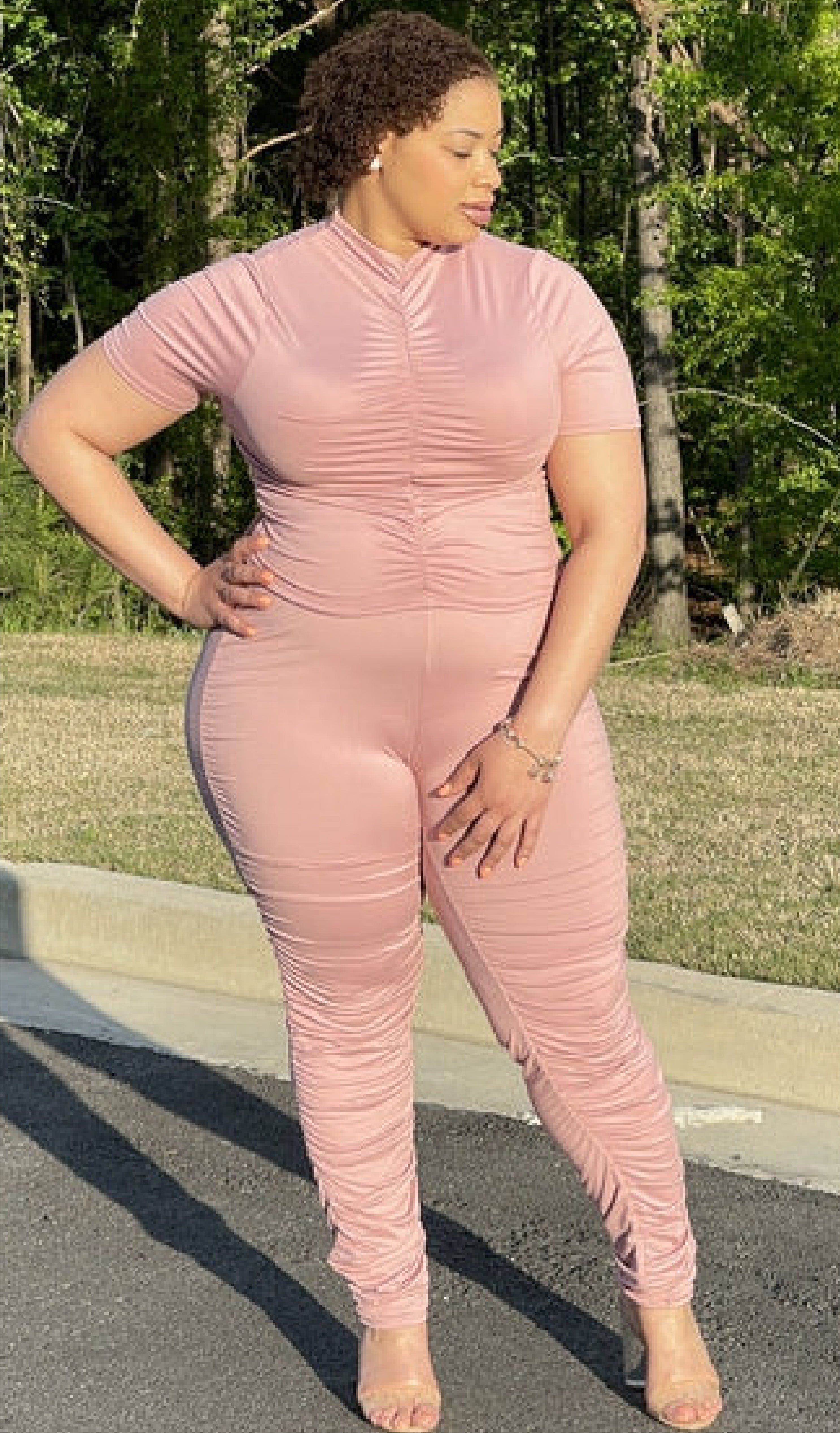 Pink Lucy 2pc Plus Size Set