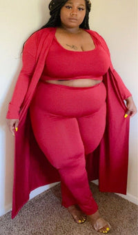 Roxanne 3 piece Cardigan Plus Size Set