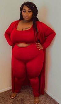 Roxanne 3 piece Cardigan Plus Size Set
