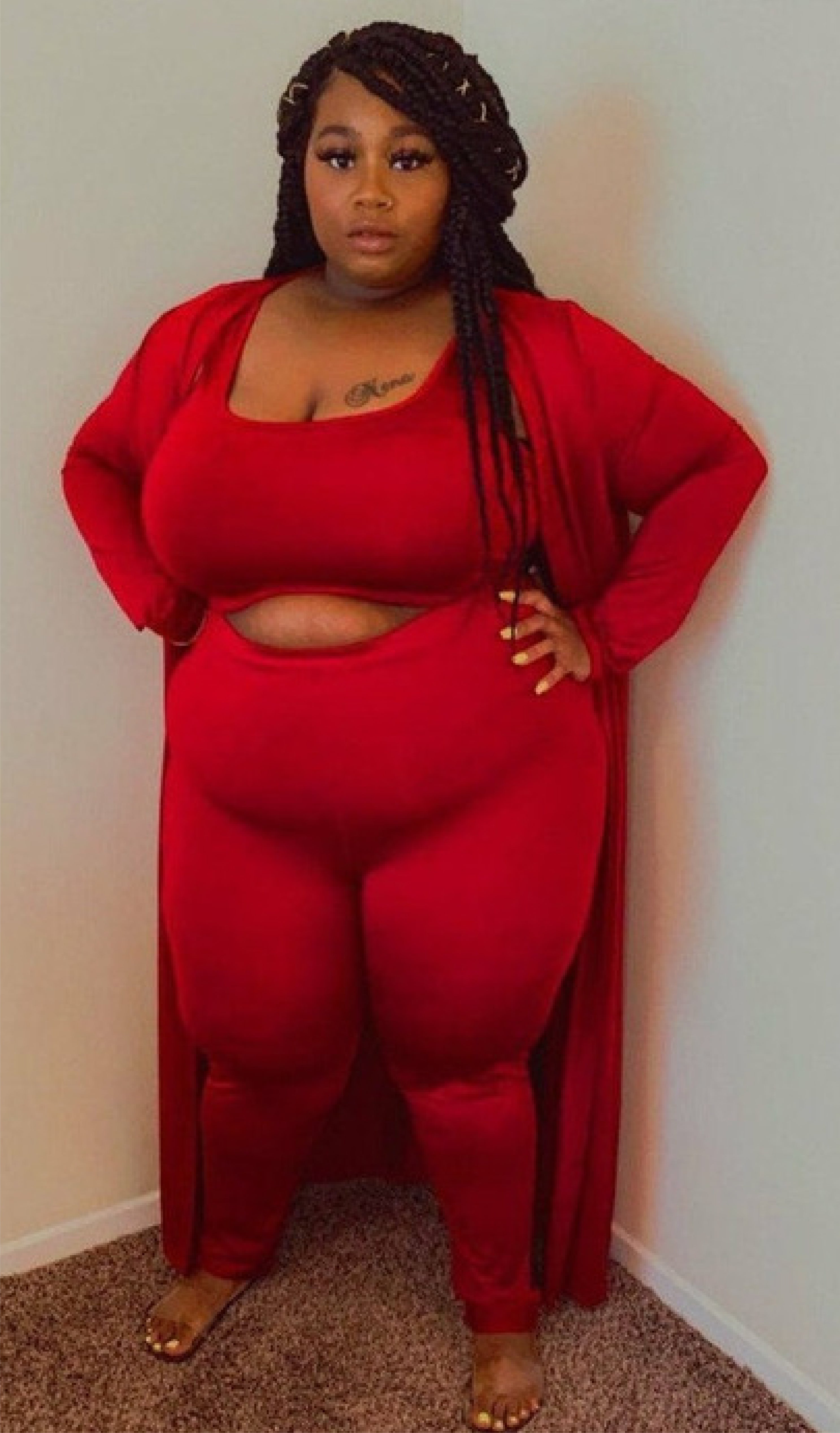 Roxanne 3 piece Cardigan Plus Size Set