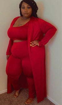 Roxanne 3 piece Cardigan Plus Size Set