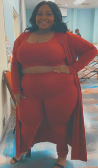 Roxanne 3 piece Cardigan Plus Size Set
