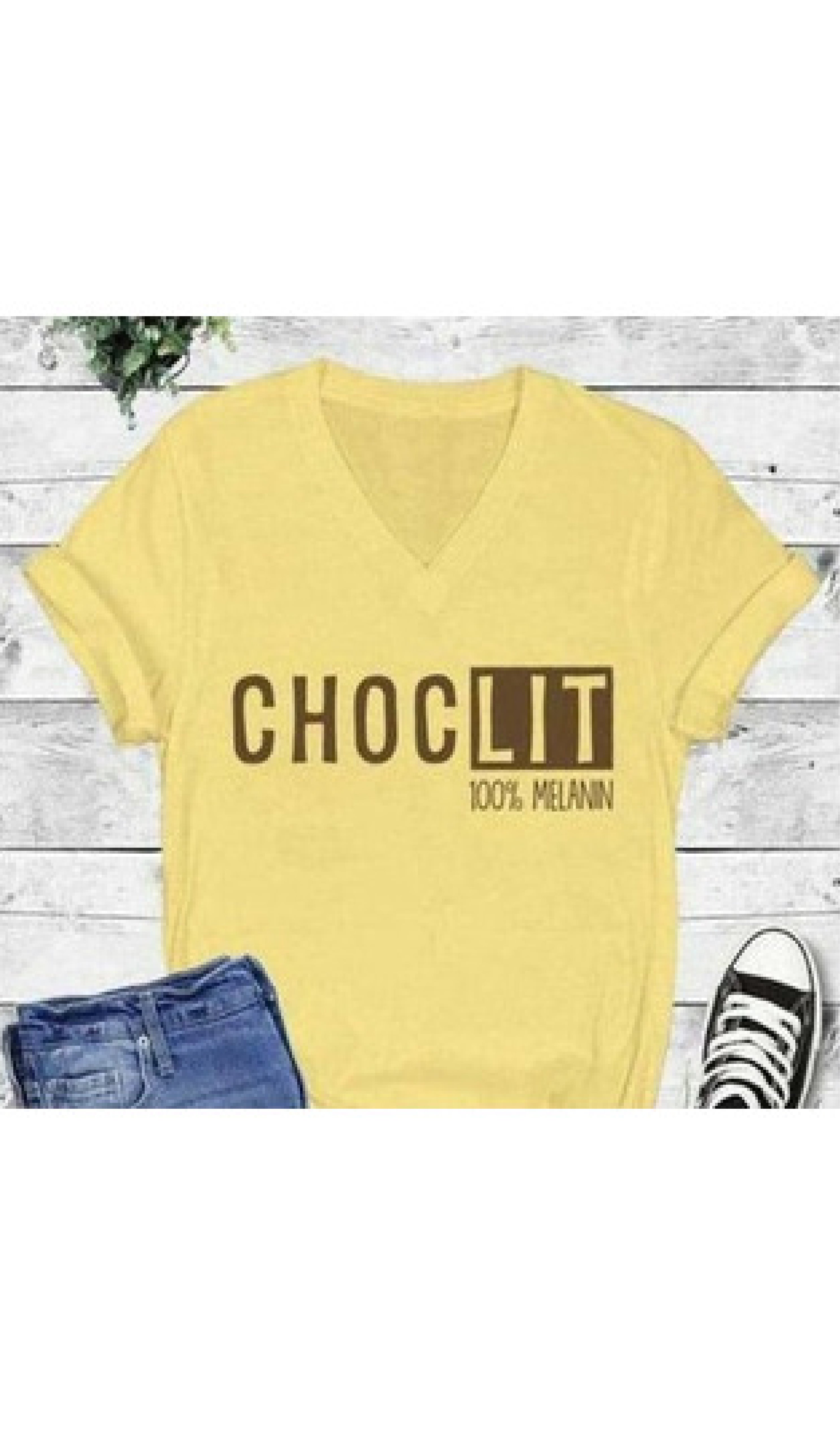 CHOCLIT 100% Plus size t-shirts