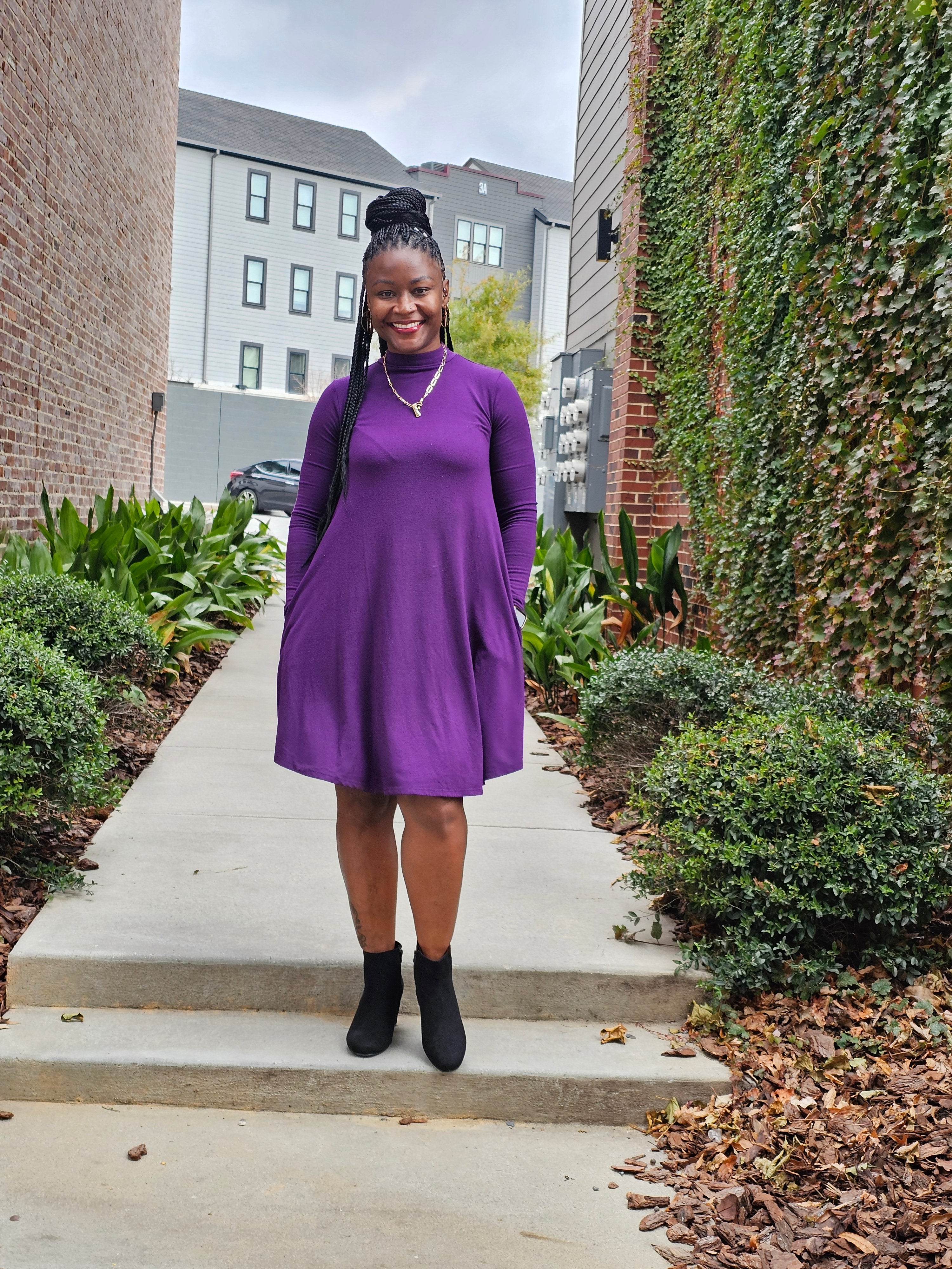 Hype Like Chearl Mock Neck Dress