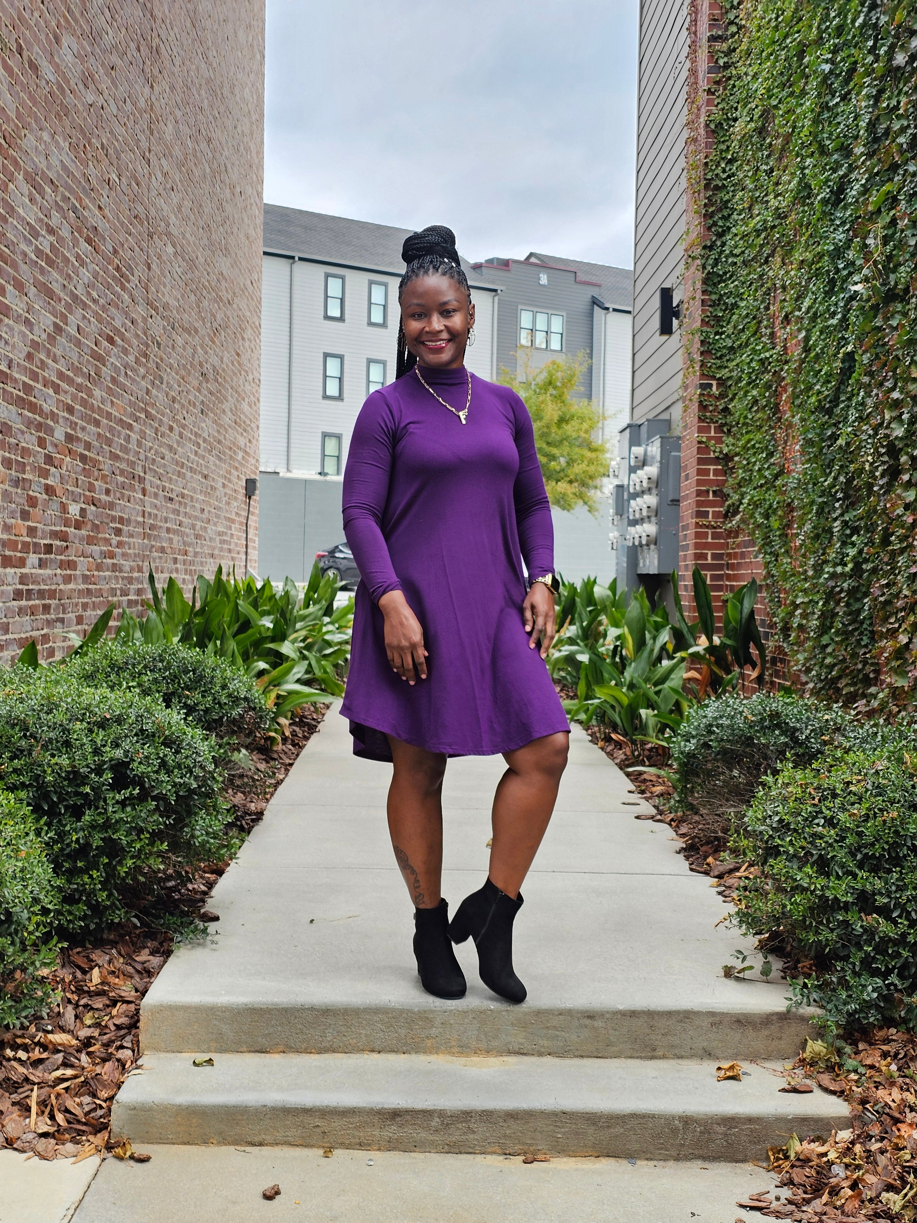 Hype Like Chearl Mock Neck Dress