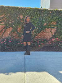 Thigh Out Zipper Dress