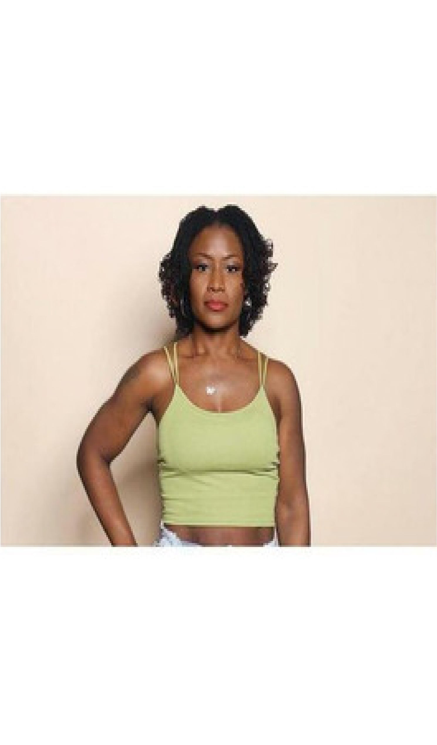 Solid color cropped cami tops