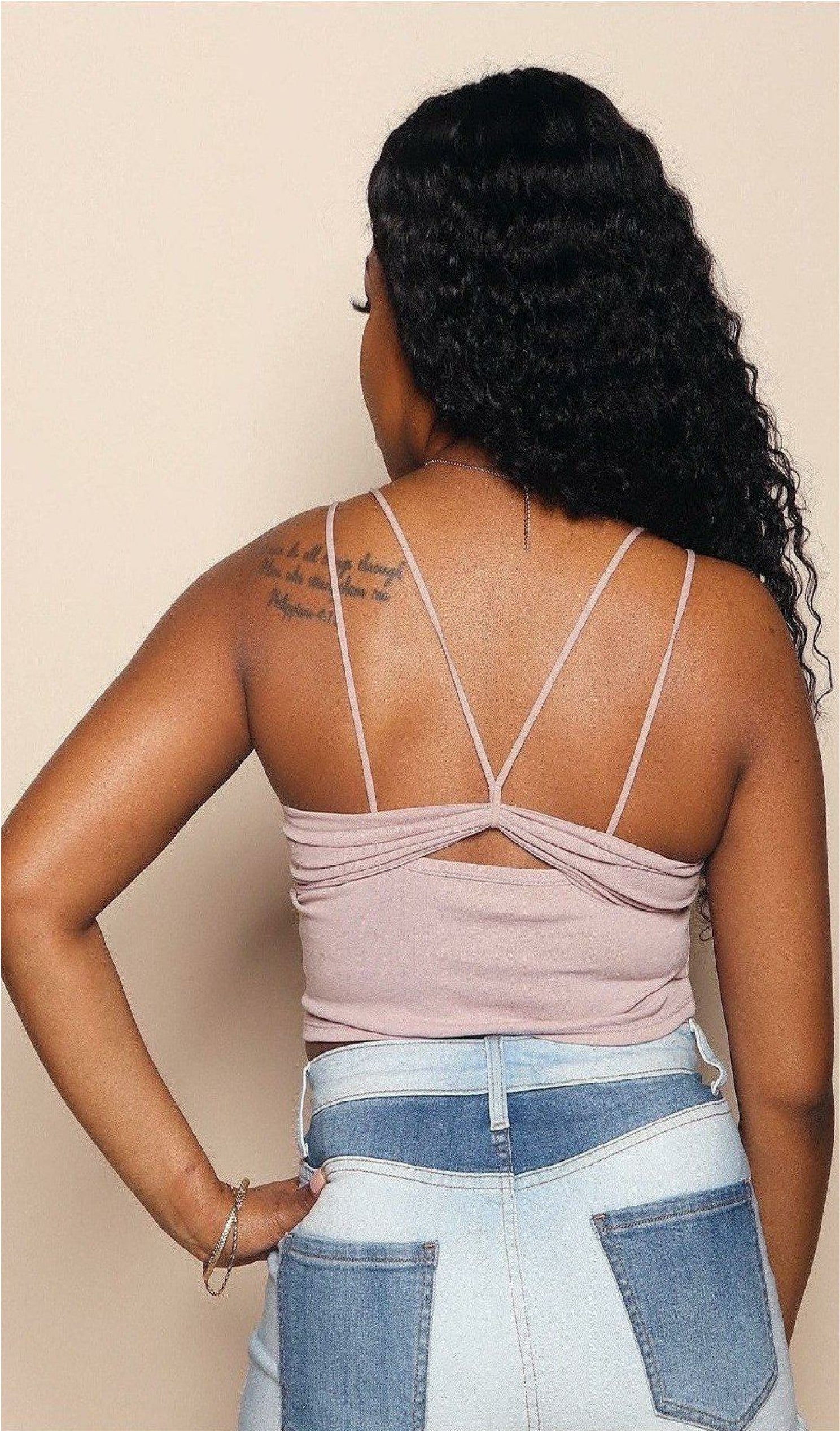 Solid color cropped cami tops