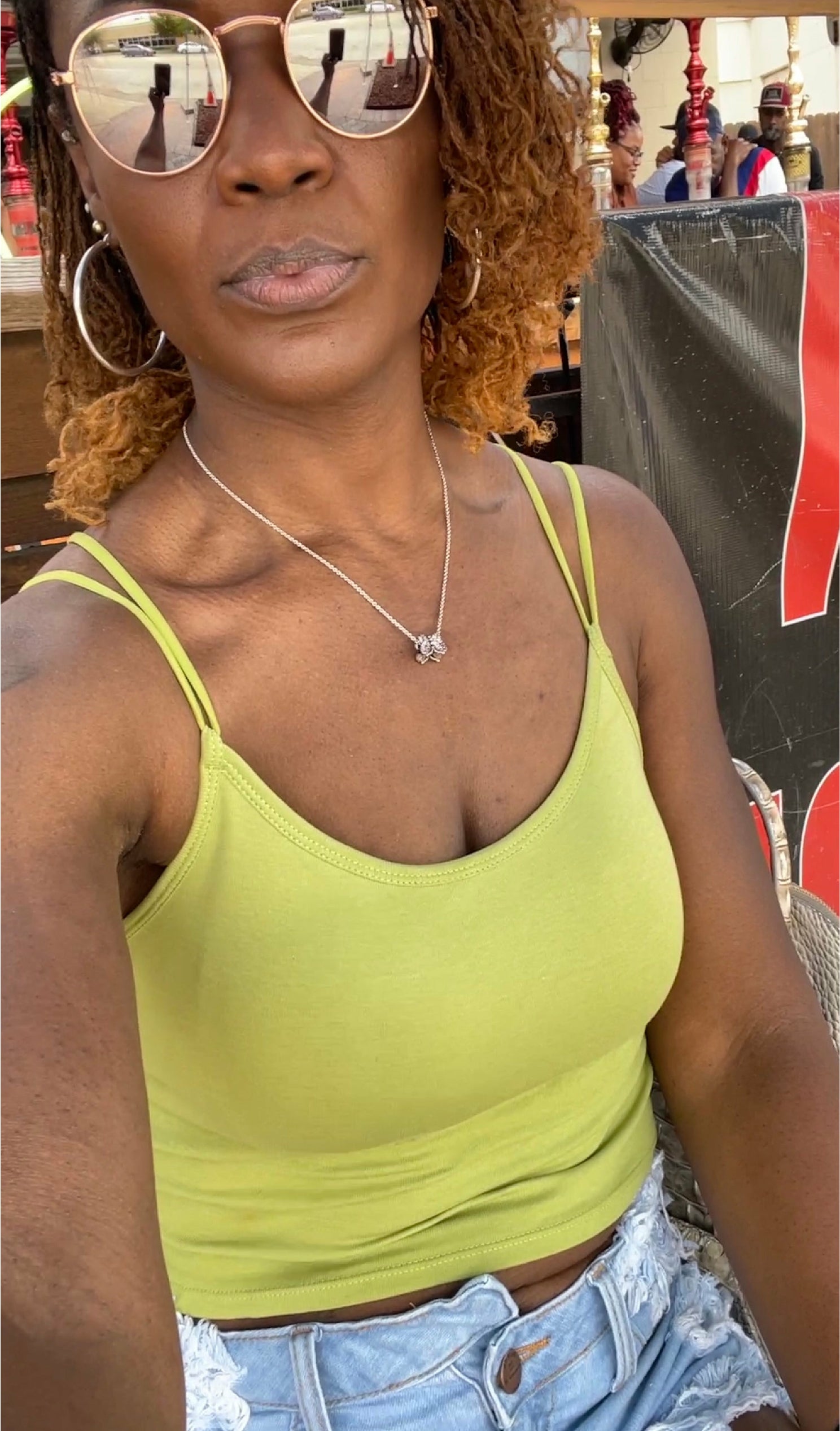 Solid color cropped cami tops