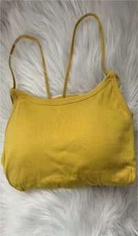 Solid color cropped cami tops