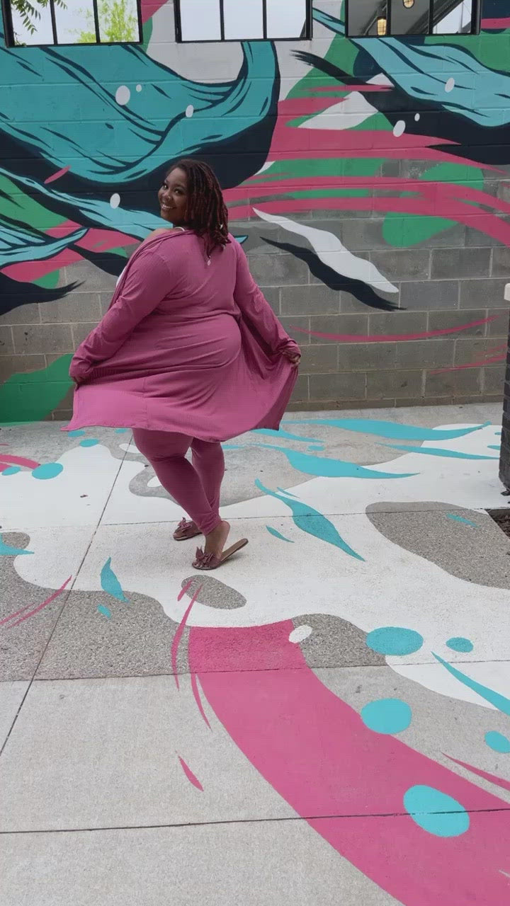 Michelle's 2pc Plus Size Cardigan Set