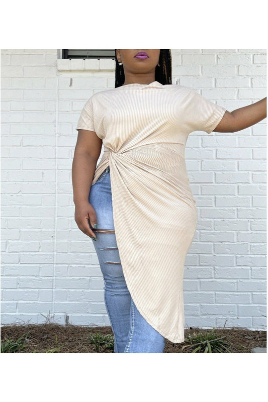 Sassy Cynthia Asymmetrical Top - Nore's Fashion