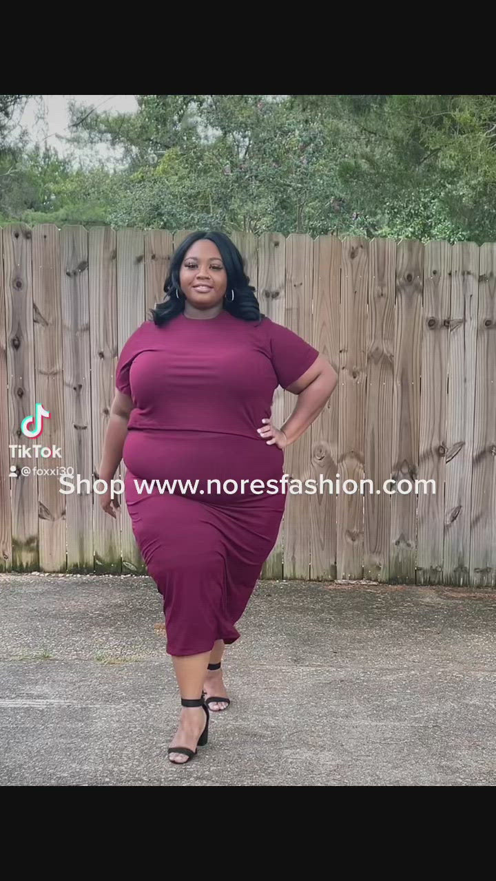 Don't Hurt 'Em Kmccall Plus Size Skirt Set