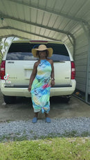 Elaine Multicolor Halter Dress