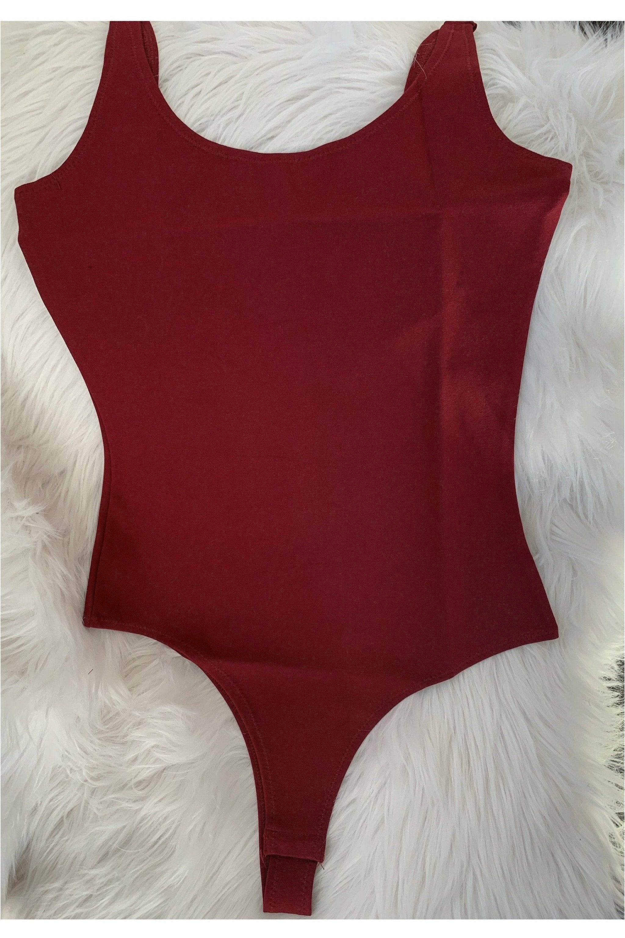 small / burgundy / cotton