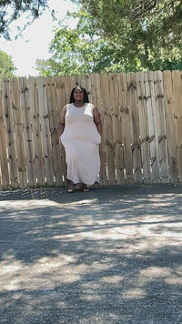 Lizzy Girl Sleeveless Side Slit Plus Size Dress