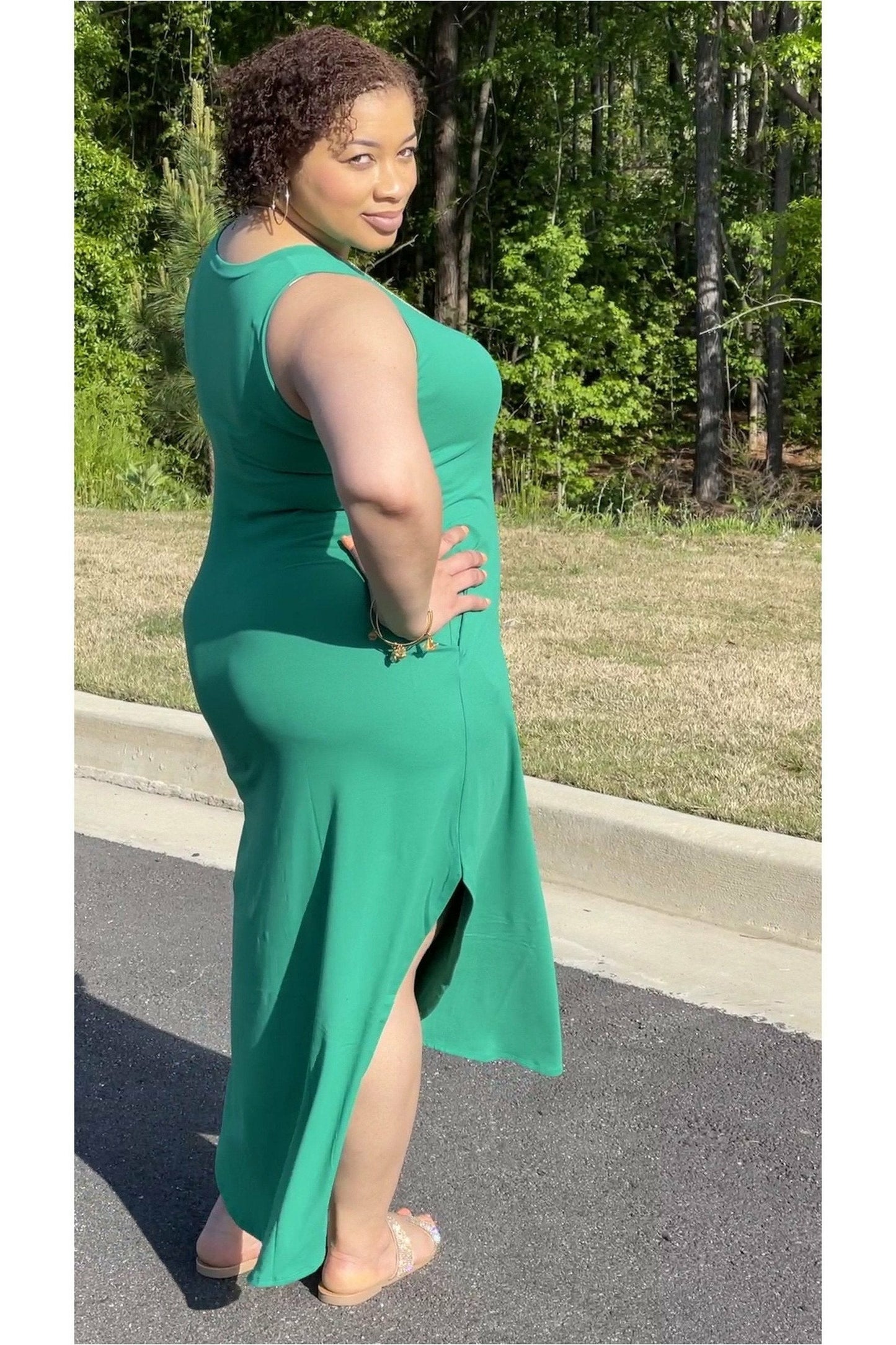 Mary Scott Side Slit Dress - Nore's Fashion