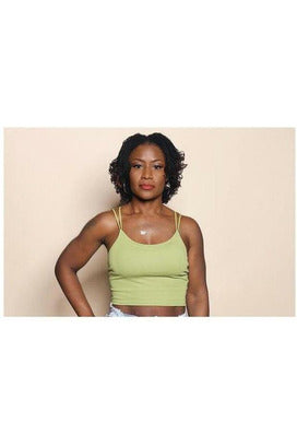 Solid color cropped cami tops - Nore's Fashion