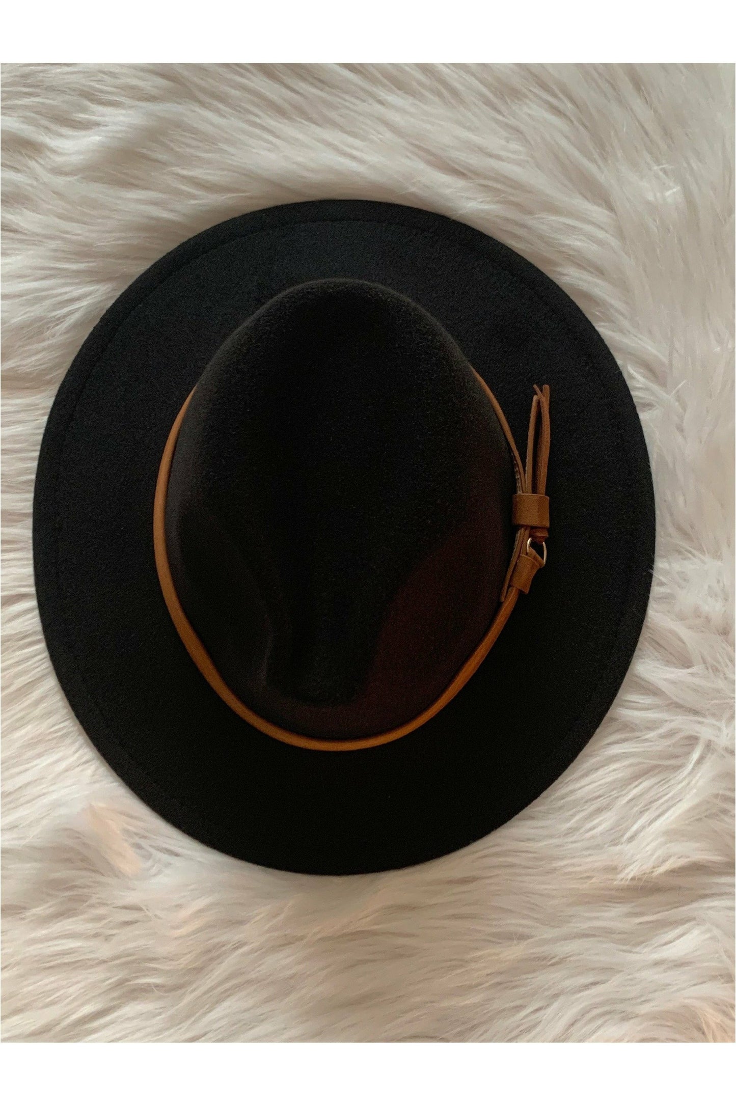 Fedora Hats with solid brown leather strap - Nore's Fashion